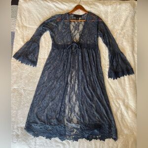 Blue lace boho shaw